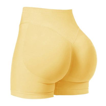 Women’s Summer Low-Waist Seamless Shorts – High-Stretch Gym, Yoga, Running & Cycling Shorts