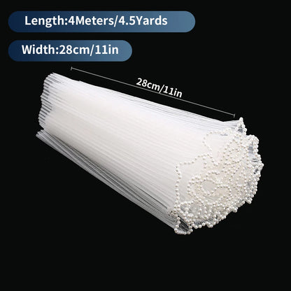 Pearl Edge Bouquet Wrapping Paper - Decorative Mesh Flower Wrap for Valentine’s Day Gifts, Floral Arrangements & Handmade Bouquets