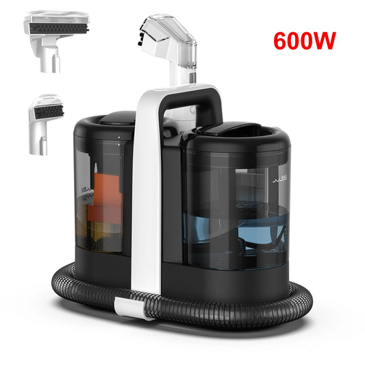 Mamnv Spot Cleaner - 600/450W Handheld Carpet Cleaner with 15/11KPa Suction, Integrated Spray Suction Machine for Sofas & Curtains
