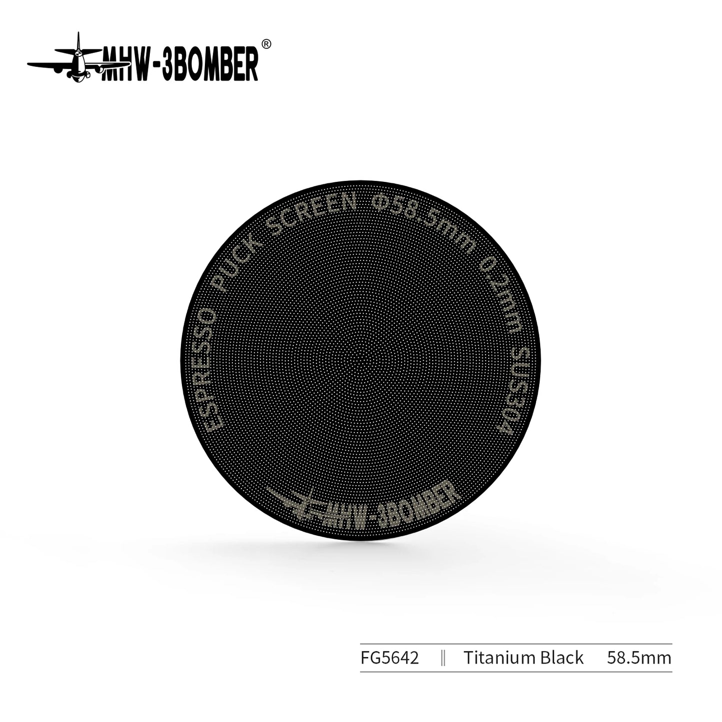MHW-3BOMBER Espresso Puck Screen – 51/53/58.5mm Reusable Stainless Steel Coffee Filter, 0.8/0.2mm Thickness Coffee Tool