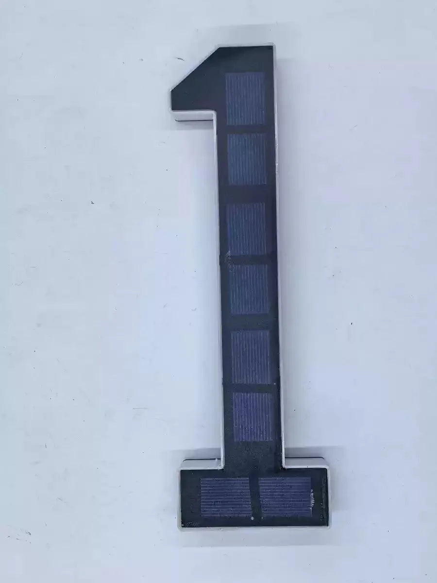 23cm Solar LED Address Sign - Smart Sensing House Number Light, Wireless Outdoor Door & Building Display