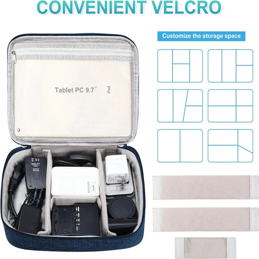 Portable Digital Storage Bag – Waterproof USB Cable Organizer Pouch for Electronics & Accessories