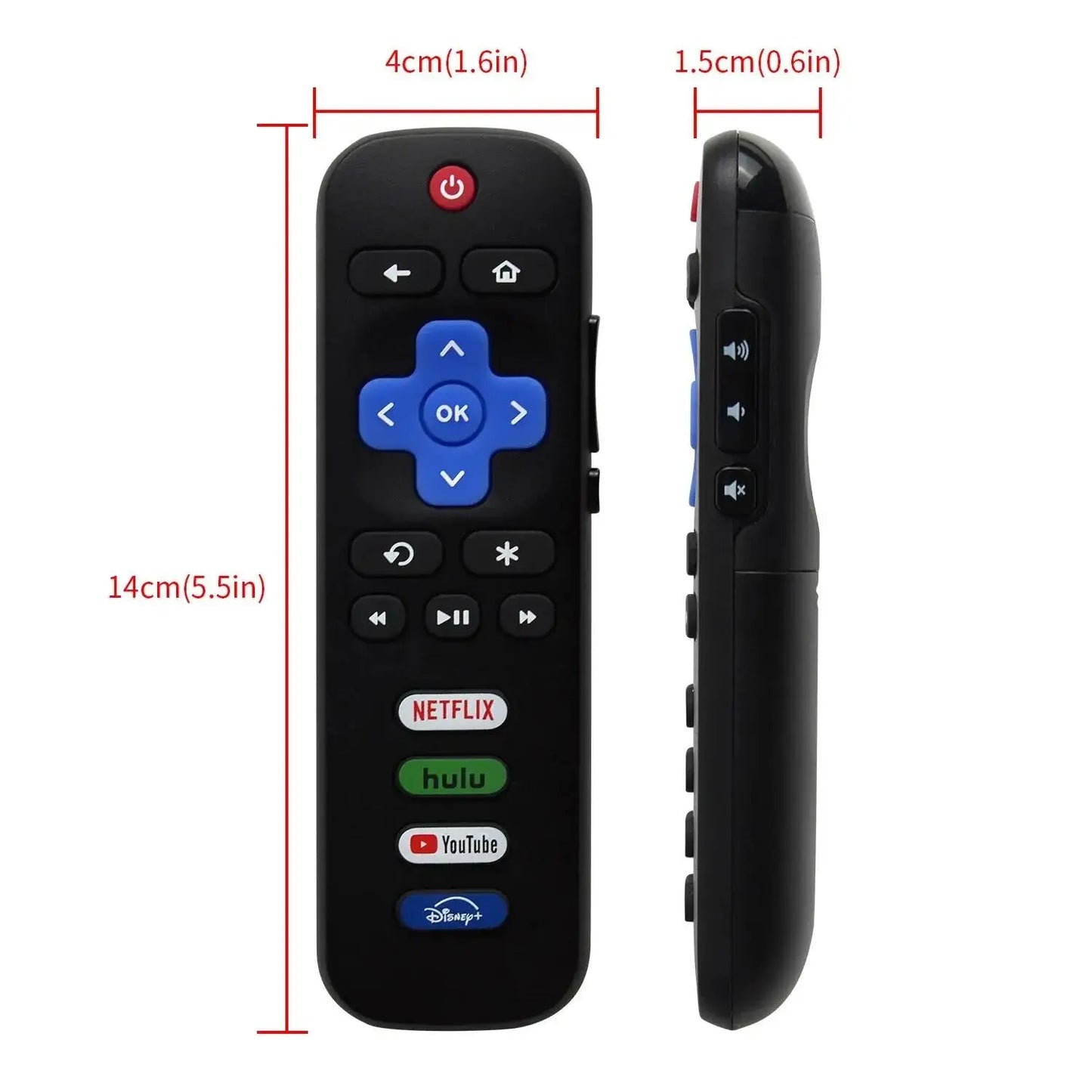 RC280A Replacement Remote for Roku TV, Compatible with TCL, Hisense, Onn, Philips (Not for Stick or Box)