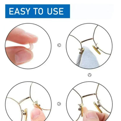Self-Adhesive Eyeglasses Nose Pads – Soft EVA Foam Anti-Slip Reusable Mini Oval Glasses Comfort Pads Accessories Kit