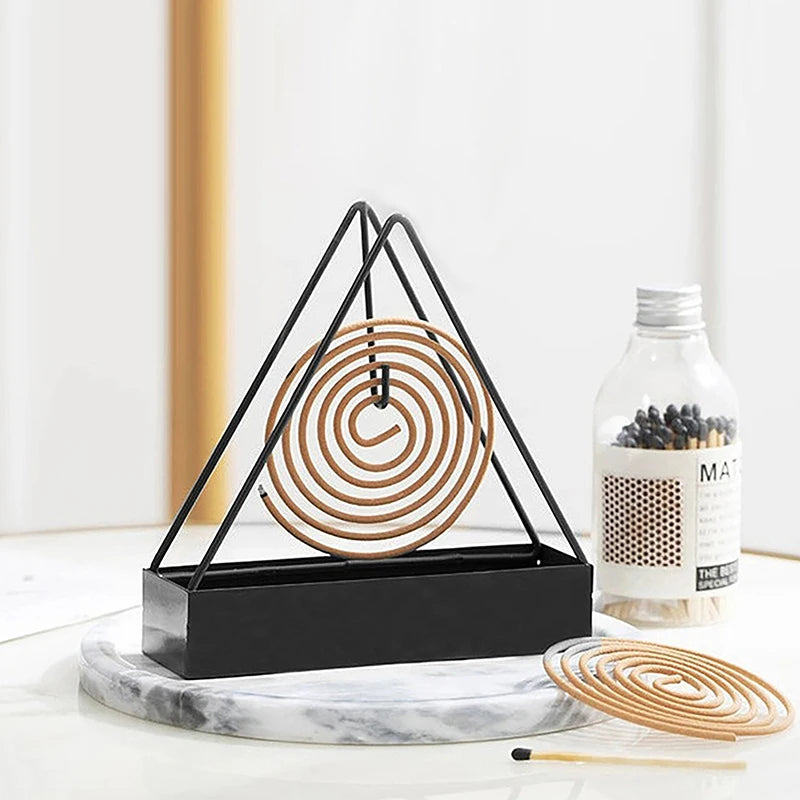 Iron Mosquito Coil Holder: Modern Incense Burner Frame for Household Bedroom Patio - Repellent Incense Rack