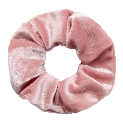 10/6/1Pcs Velvet Hair Scrunchies Set for Women – Solid Color Elastic Ponytail Hair Bands & Headband Accessories (Black Pack)