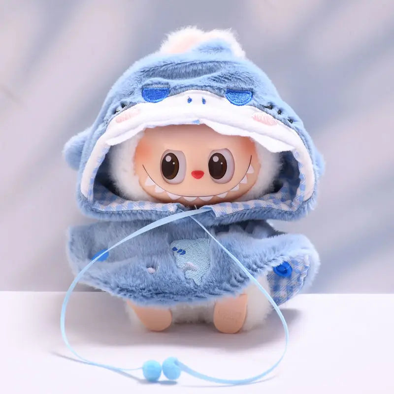 Cute Knitted Clothes Keychain – Outfit for 17cm Labubu/Macaron Doll, Kids & Girl Gifts