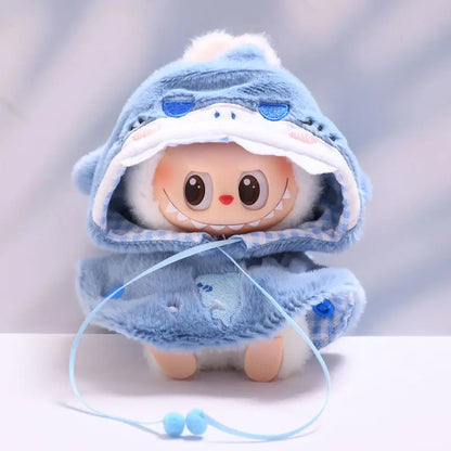 Cute Knitted Clothes Keychain – Outfit for 17cm Labubu/Macaron Doll, Kids & Girl Gifts