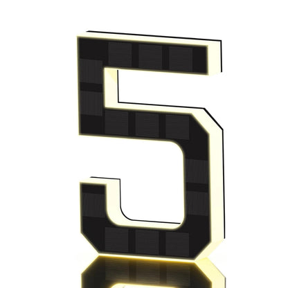 LED Solar House Numbers - IP65 Waterproof Personalized Illuminated Outdoor Address Sign for Home, Hotel & Bar 23/17/12CM