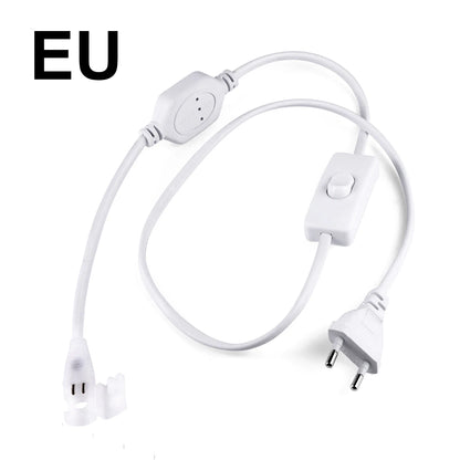 COB LED Strip Light with EU/US Plug (110V–220V) – Flexible LED Light Tape with Clip Accessories for Home and Decoration Lighting