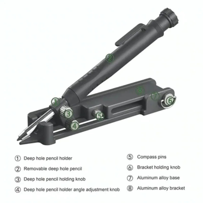 Multi-Function Scribing Ruler - Contour Gauge Measuring Tool for Woodworking, Carpentry & Construction