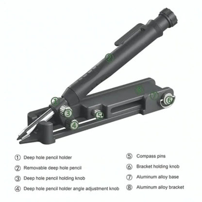 Multi-Function Scribing Ruler - Contour Gauge Measuring Tool for Woodworking, Carpentry & Construction