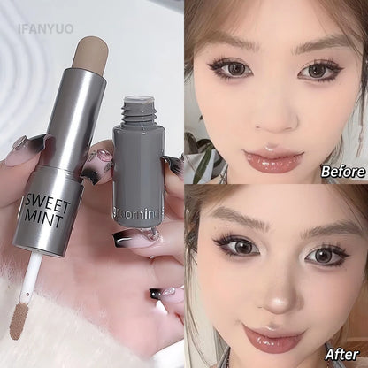 Moisturizing Matte Contour Stick - Waterproof Concealer Highlighter for 3D Nose Shadow Face Sculpting Makeup
