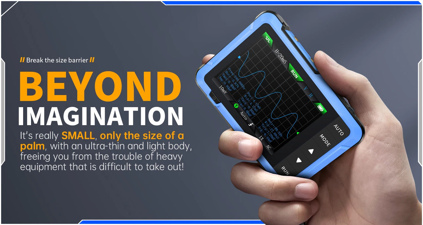 FNIRSI DSO510 DSO152 DSO153 Mini Handheld Digital Oscilloscope | 2-in-1, 48MS/s, 10MHz Bandwidth for Electronic Repair