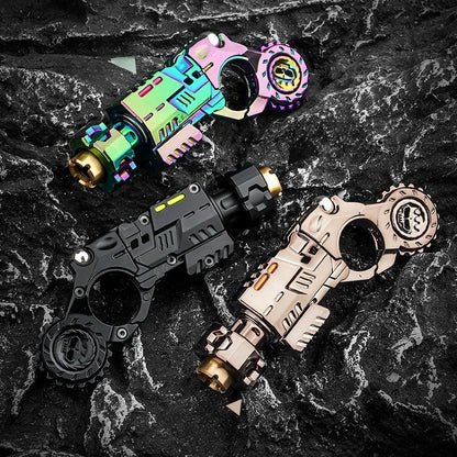 Shell-Ejecting Alloy Toy Pistol Set – Mini Finger Spinning Top Fidget & Sensory Desk Gadget for Teens