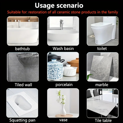 Ceramic Repair Agent – Strong Waterproof Sealant for Quick Repairs on Sinks, Bathtubs, Toilets, Vases, and Tiles