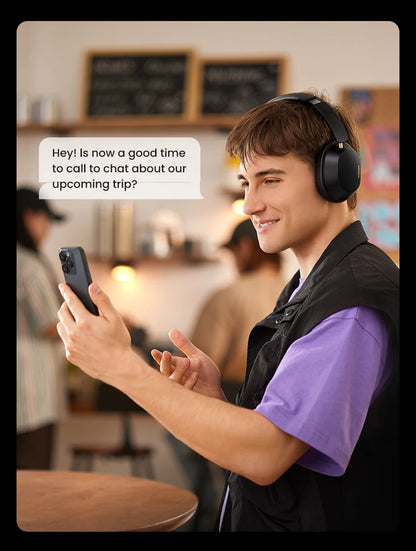 UGREEN Choice Max5c Wireless Bluetooth Headphones — 43dB ANC, Hi-Res LDAC, 75H Battery & Spatial Audio Earbuds