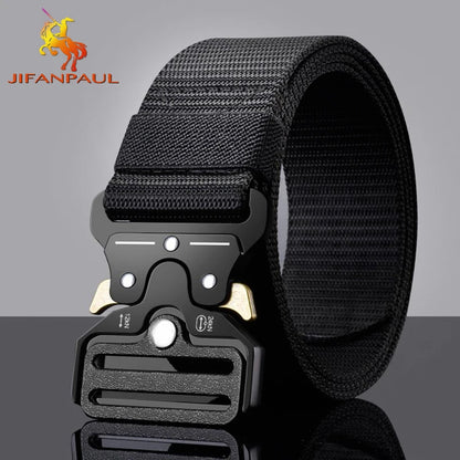 Army Outdoor Hunting Tactical Belt: Multi-Function Combat Survival Marine Corps Canvas Nylon for Men - High-Quality Luxury Male Gear