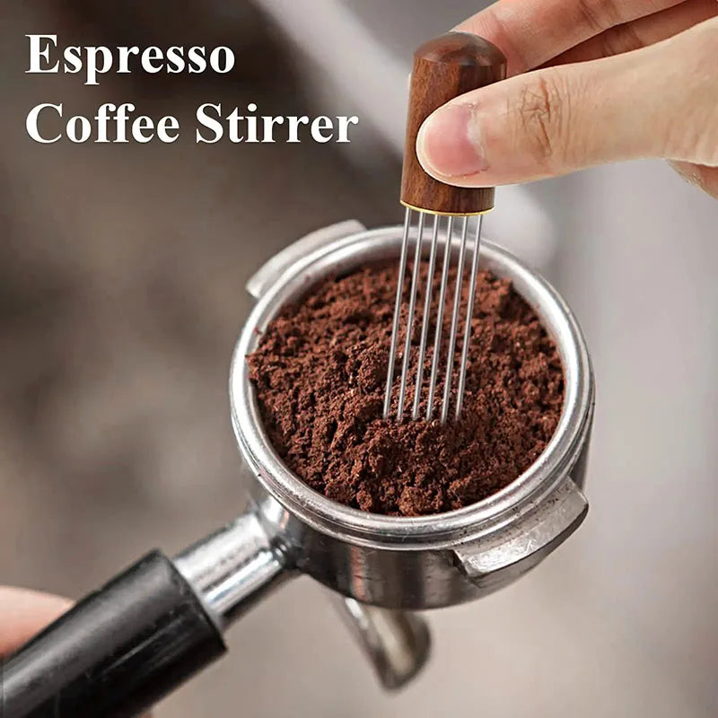 Stainless Steel Needle Distributor Coffee Tamper – Espresso Mixer, Leveler & WDT Tool for Barista Accessories