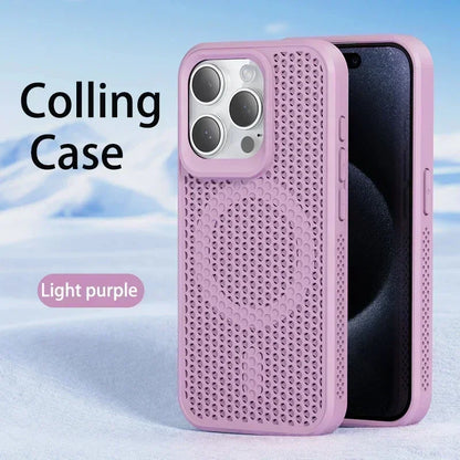 MagSafe Cooling Phone Case for iPhone - Breathable Hard Back Cover with Heat Dissipation