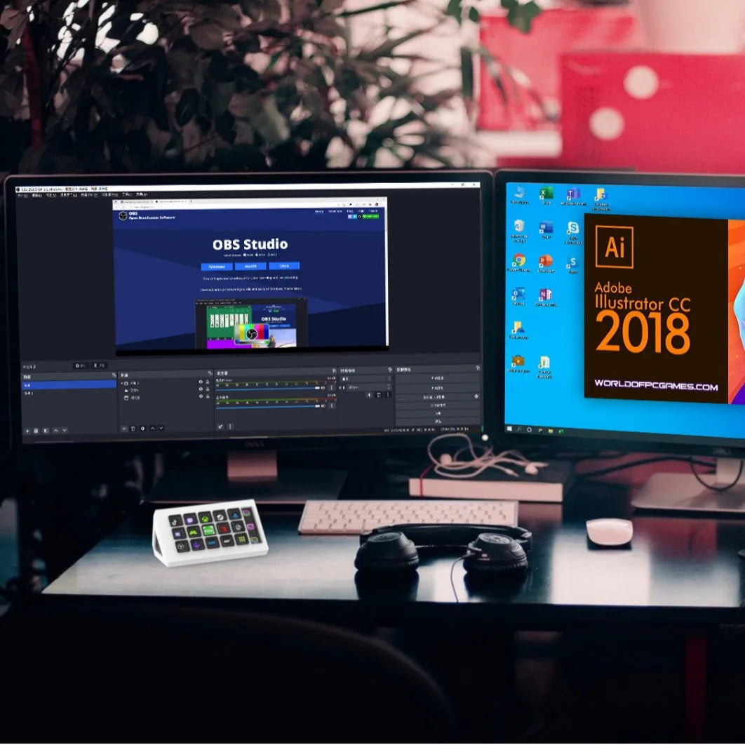StreamDeck Mini Visual Keyboard LCD Button - 15 Keys Live Content Creation Controller Custom Button - Compatible with Windows/MacOS - Keyboard Gift