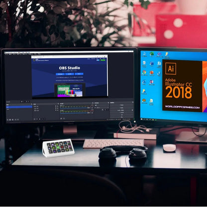 StreamDeck Mini 15-Key LCD Visual Keyboard – Customizable Live Content Controller for Windows & MacOS