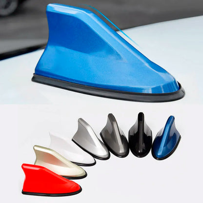 Universal 16cm Carbon Fiber Look Shark Fin Antenna: Auto Radio AM FM Signal Amplifier - Roof Top Mount Aerial Toppers for Cars