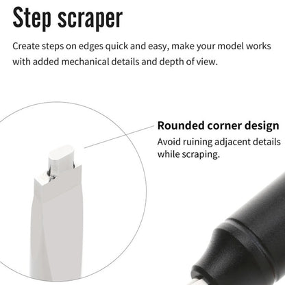 DSPIAE ZPB/GS Series Ultra Precise Scribing Tool – Straight Edge Broach & Step Scraper for Gunpla Model Detailing, Hobby DIY Craft Tool
