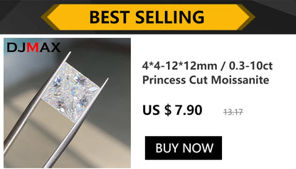 1CT Lab-Grown Moissanite Diamonds – D Color VVS1 Loose Gemstones, Full Size 0.7mm-20mm