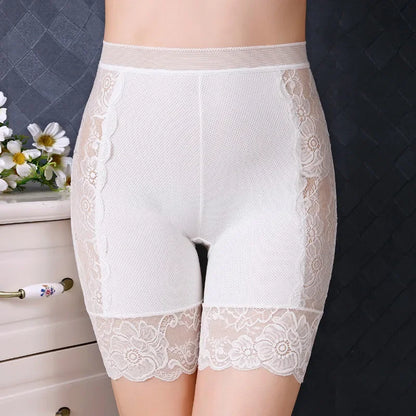 Plus Size Women’s Safety Shorts - Seamless Lace Anti-Chafing Boyshort Underwear for Under Skirts & Dresses