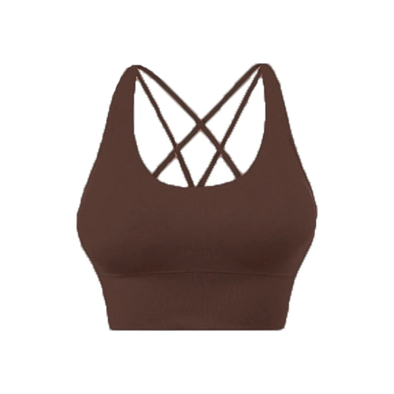 Women’s Summer Crossback Sports Bra — Breathable Fitness & Yoga Tank Top | Gym Crop Top