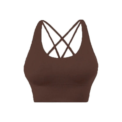 Women’s Summer Crossback Sports Bra — Breathable Fitness & Yoga Tank Top | Gym Crop Top
