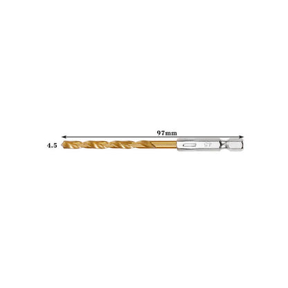 Hexagonal Handle 13-Piece Titanium Twist Drill Bit Set, 1.5-6.5mm Electric Drill and Screwdriver Reaming Tool