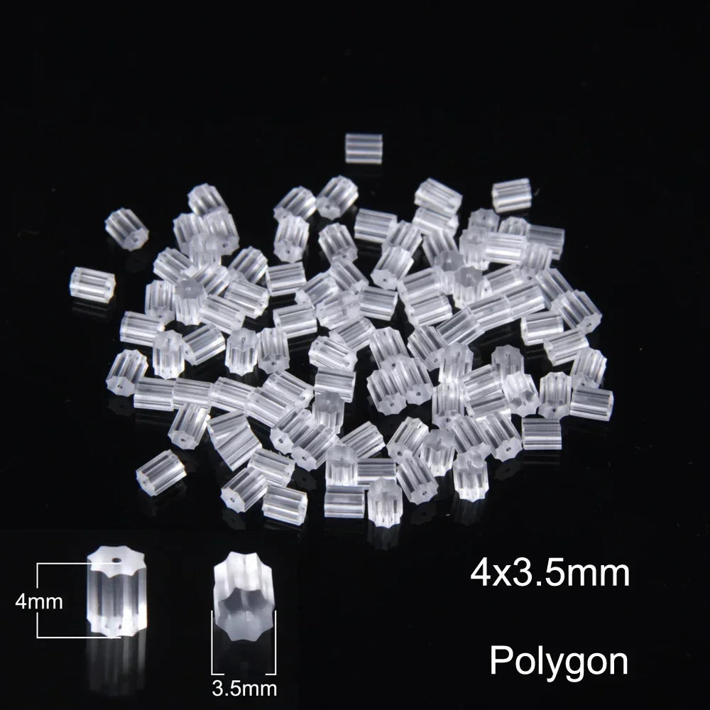 50–2000PCS Soft Silicone Earring Back Stoppers – Clear Rubber Stud Earring Safety Backs, DIY Jewelry Findings Accessories for Secure Fit
