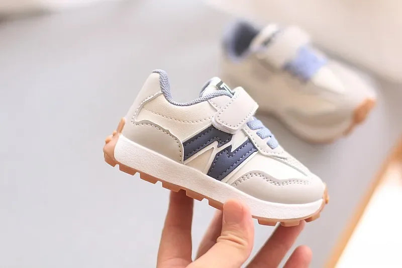 New Kids Sports Shoes - Non-Slip Breathable Lace-Up & Hook and Loop Casual Sneakers, Lightweight Soft Sole