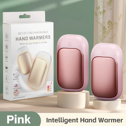 2-in-1 Portable Hand Warmers - Dual Magnetic Heating Set with 3 Adjustable Heat Settings for Winter Use