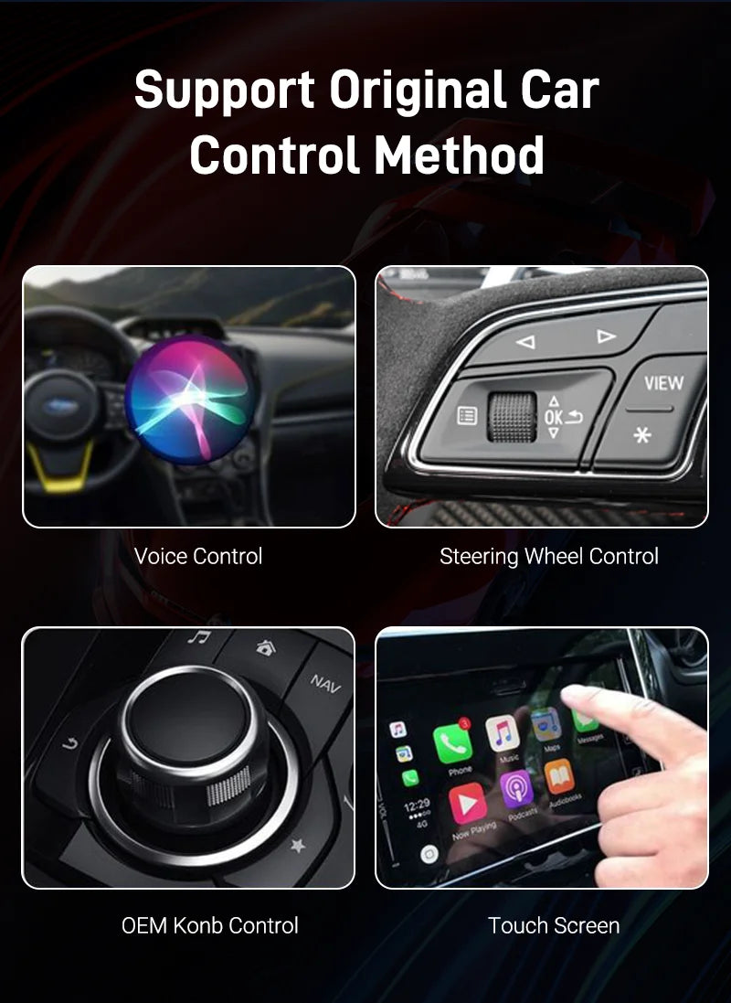 2025 New 2-in-1 Wired to Wireless CarPlay & Android Auto Adapter – Mini Plug & Play Dongle with Auto Connect, Bluetooth & WiFi