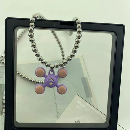 Quad Ball Pendant Necklace - Hip Hop Style Stainless Steel Jewelry for Men & Women, Fashion Personality Collection