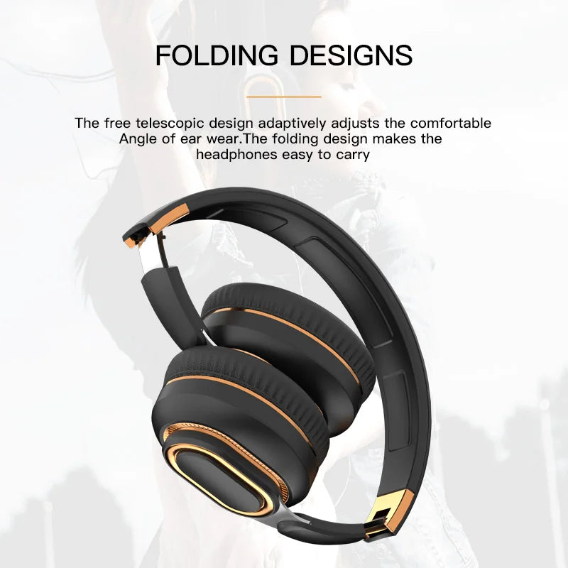 H7 TV Bluetooth Headphones – Wireless with Mic, USB Adapter, Noise-Cancelling, Stereo, Foldable, Bass for TV