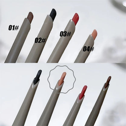 Silky Long-Lasting Waterproof Eyeliner Pencil – Natural Matte Wine Red Eye Makeup Pen