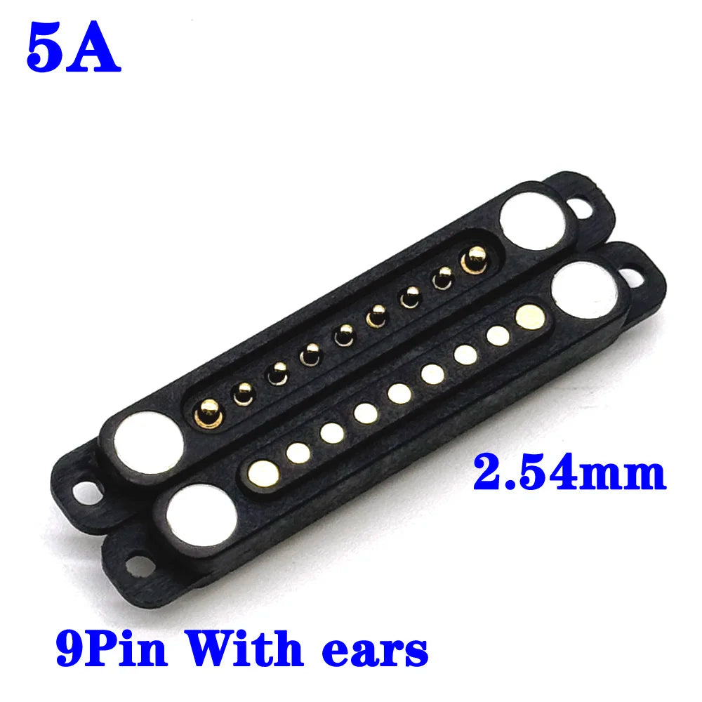 Magnetic Pogo Pin Connector - 5A Waterproof High-Current Spring Probe Male Female DC Charging Connector, 2/3/4/5/6/7/8 Pin