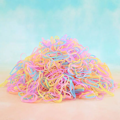 1000-Piece Colorful Hair Bands - Elastic Ponytail Holders for Girls, Kids & Children’s Hair Accessories
