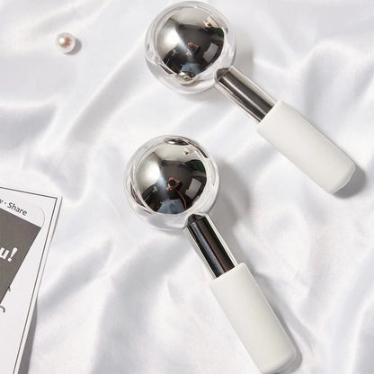 Mini 2pcs Stainless Steel Ice Globes – Cryo Sticks for Face & Eyes, Cold Roller for Puffiness, Wrinkles & Dark Circles