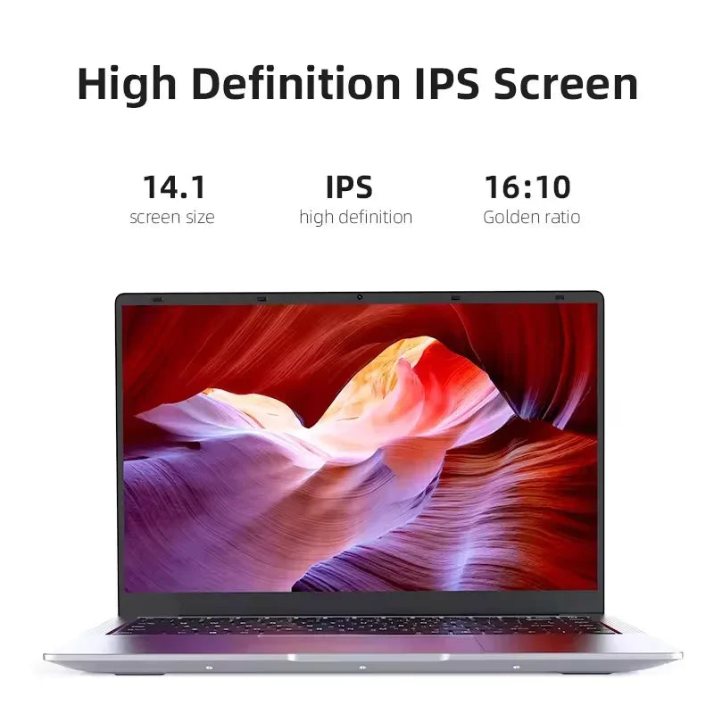 2026 Office Laptop 14.1" – Windows 11 Pro, Intel i7 8650U / Atom A3950, 12GB RAM, 1–2TB SSD, Gaming Notebook PC