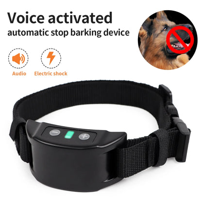 Dog Training Anti-Barking Collar - USB Rechargeable, Automatic Shock & Beep Trainer for Dogs