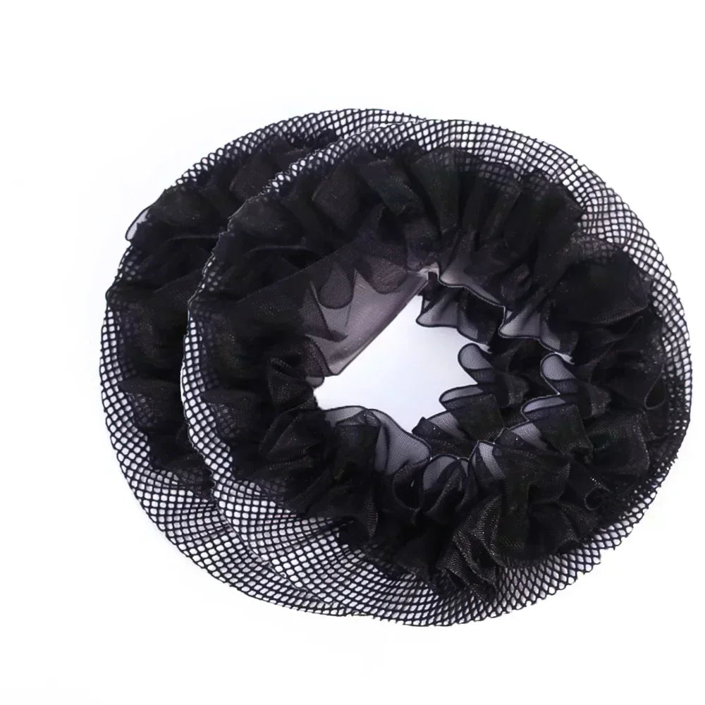Women’s Ballet Hair Net – Adjustable Elastic Drawstring for High-Quality Weave & Hair Styling