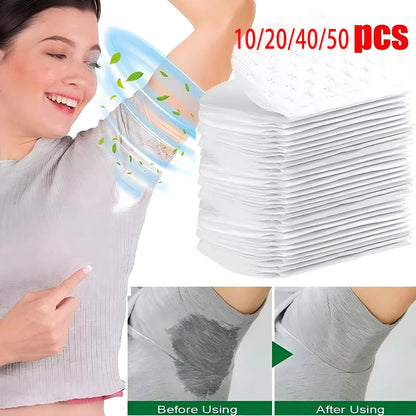 10/20/40/50PCS Unisex Sweat Pads – Disposable Underarm Anti-Perspiration Deodorant Shields for Summer