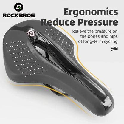 ROCKBROS Bicycle Saddle - Breathable Waterproof Soft Cushion MTB Road Bike Seat for Comfortable Cycling