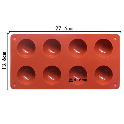 Semi-Sphere Silicone Mold — Half-Ball Chocolate, Candy, Mousse & Pastry Baking Tool for Fat Bombs