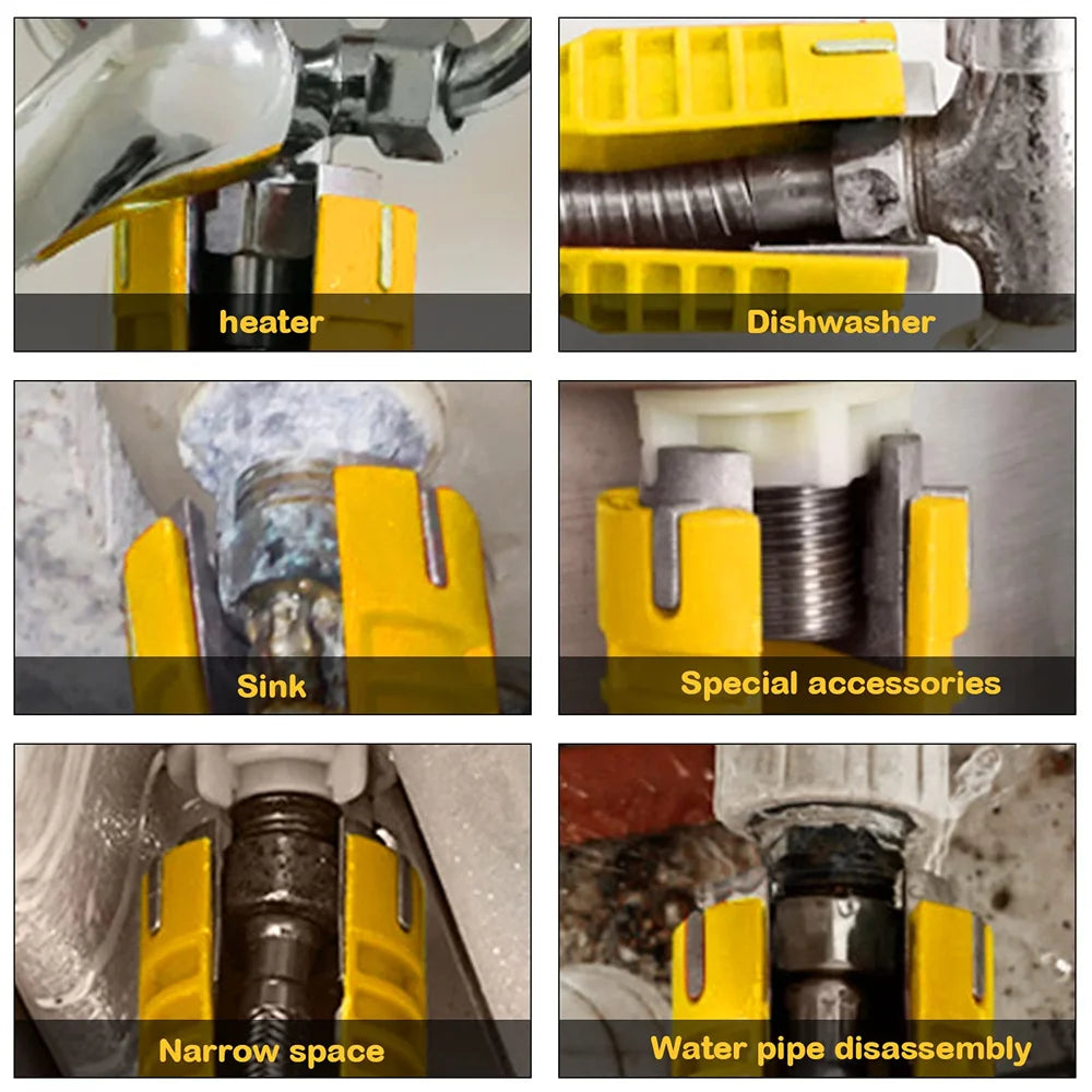 Bathroom Sink Wrench Tool – Multi-Function Plumbing Installation & Maintenance Tool for Faucet, Pipe & Angle Valve Repair